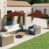 Image de vidaXL Parasol dubbel met stalen paal 600x300 cm terracottakleurig312559