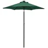 Image de vidaXL Parasol met LED-verlichting 200x211 cm aluminium groen313558