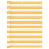 Image de vidaXL Balkonscherm 120x400 cm oxford stof wit en geel134909