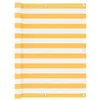 Image de vidaXL Balkonscherm 120x500 cm oxford stof wit en geel134910
