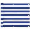 Image de vidaXL Balkonscherm 75x300 cm oxford stof wit en blauw134912