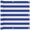 Image de Vidaxl Paravent de Balcon, Blanc-Bleu, 90X300 Cm, Tissu Oxford