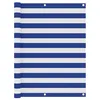 Image de vidaXL Balkonscherm 120x400 cm oxford stof wit en blauw134921