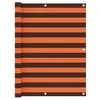 Image de vidaXL Balkonscherm 125x500 cm oxford stof oranje en bruin134934
