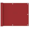 Image de Écran de balcon Rouge 75x500 cm Tissu Oxford