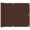 Image de vidaXL Balkonscherm 75x600 cm oxford stof bruin135071
