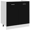 Image de vidaXL Meuble sous-évier "Lyon" Noir 80 x 46 x 81,5 cm Bois d'ingénierie 801197