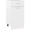 Image de Armoire de plancher à tiroir Blanc 40x46x81,5cm Bois ingénierie