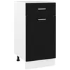 Image de Armoire de plancher à tiroir Noir 40x46x81,5 cm Bois ingénierie