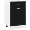 Image de Armoire de plancher à tiroir Noir 50x46x81,5 cm Bois ingénierie