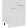 Image de Armoire de plancher à tiroir Blanc 60x46x81,5cm Bois ingénierie