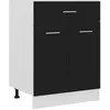 Image de Armoire de plancher à tiroir Noir 60x46x81,5 cm Bois ingénierie