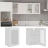 Image de Armoire en verre suspendue Blanc 40x31x60 cm Bois d ingénierie