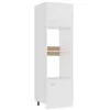 Image de vidaXL Meuble micro-ondes "Lyon" Blanc 60 x 57 x 207 cm Bois d'ingénierie 802546