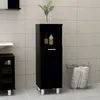 Image de Armoire de salle de bain Noir 30x30x95 cm Aggloméré