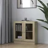 Image de Armoire à vitrine Chêne sonoma 82,5x30,5x80cm Bois d ingénierie