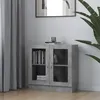 Image de Armoire à vitrine Gris béton 82,5x30,5x80 cm Bois d ingénierie