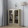 Image de Armoire à vitrine Chêne sonoma 82,5x30,5x115 cm Bois ingénierie