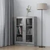 Image de Armoire à vitrine Gris béton 82,5x30,5x115 cm Bois d ingénierie