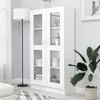 Image de Armoire à vitrine Blanc 82,5x30,5x150 cm Bois d ingénierie