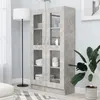 Image de Armoire à vitrine Gris béton 82,5x30,5x150 cm Bois d ingénierie