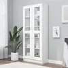 Image de Armoire à vitrine Blanc 82,5x30,5x185,5 cm Bois d ingénierie