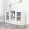 Image de Armoire à vitrine Blanc 120x30,5x70 cm Bois d ingénierie