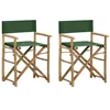Image de Chaises pliables de directeur lot de 2 Vert Bambou et tissu