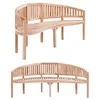 Image de Banc de jardin en forme de banane 200 cm bois de teck solide