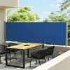 Image de vidaXL Tuinscherm uittrekbaar 140x600 cm blauw313371