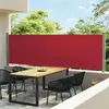 Image de vidaXL Tuinscherm uittrekbaar 140x600 cm rood313372