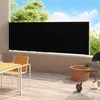 Image de Auvent latéral rétractable de patio 180x500 cm Noir