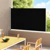 Image de Auvent latéral rétractable de patio 220x300 cm Noir