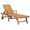 Image de Chaise longue Bois de teck solide