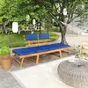 Image de vidaXL Banc de jardin avec coussins 2-en-1 190 cm Bois solide d'acacia