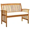 Image de vidaXL Banc de jardin avec coussins 119 cm Bois solide d'acacia 312132