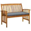 Image de Banc de jardin avec coussin 119 cm Bois solide d acacia