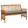 Image de vidaXL Tuinbank met kussen 147 cm massief acaciahout312135