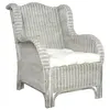 Image de vidaXL Canapé avec coussin Gris Rotin naturel et lin