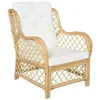 Image de vidaXL Canapé avec coussin Rotin naturel et lin