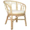 Image de Chaise vidaxl en rotin empilable non pliable interieur H. 76 cm blanc