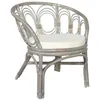Image de Chaise vidaxl interieur non pliable en rotin H. 76 cm gris