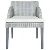 Image de Chaise vidaxl interieur non pliable H. 76 cm en rotin gris