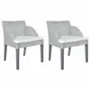 Image de Lot de 2 chaise vidaxl en rotin non pliable interieur H. 76 cm gris