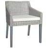 Image de Chaise vidaxl H. 79 cm non pliable interieur en rotin gris