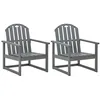 Image de Lot de 2 chaise vidaxl exterieur non pliable H. 79 cm en acacia gris