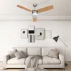 Image de Ventilateur de plafond avec lampe et télécommande - VIDAXL - 108cm - Marron - LED