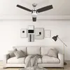 Image de vidaXL Ventilateur de plafond lampe et télécommande 108cm Marron foncé 51491