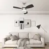 Image de Ventilateur de plafond - vidaXL - 76 cm - Marron foncé - 39 W - Télécommande incluse