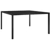 Image de Table de jardin 130x130x72 cm Noir Acier et verre
